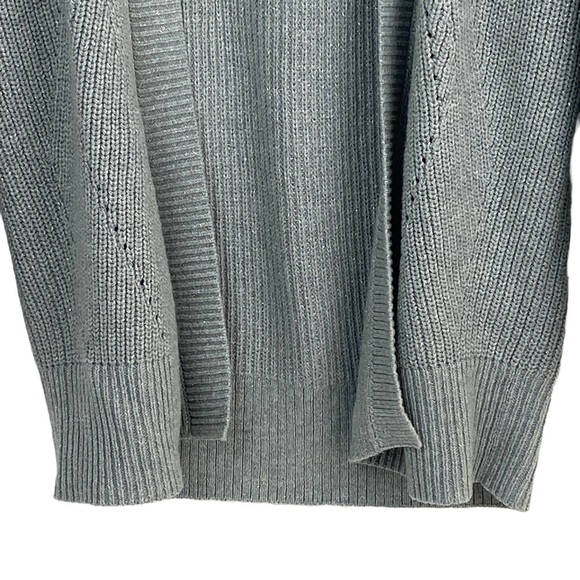 Banana Republic Cardigan Sz S Gray Open Front Oversized Silver Metallic Sparkles - Picture 5 of 11